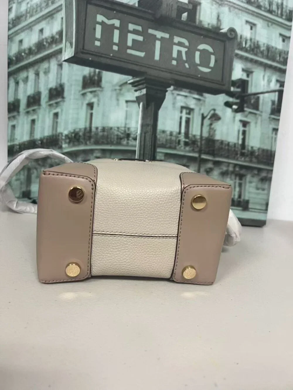 MK Mercer Gallery XS Bucket Bag 32S0GZ5C0T Sand Multi Leather Crossbody